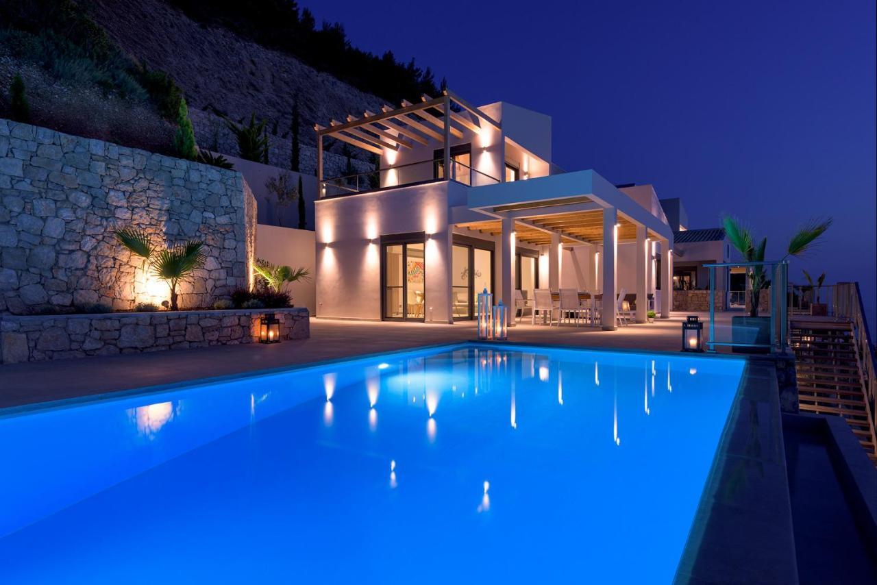 Kathisma Bay Villas - Luxury Villas- Villa Oceanos Kalamítsi Exteriör bild