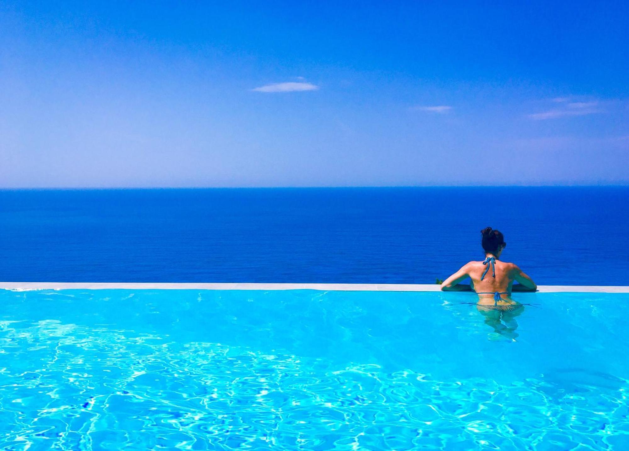Kathisma Bay Villas - Luxury Villas- Villa Oceanos Kalamítsi Exteriör bild